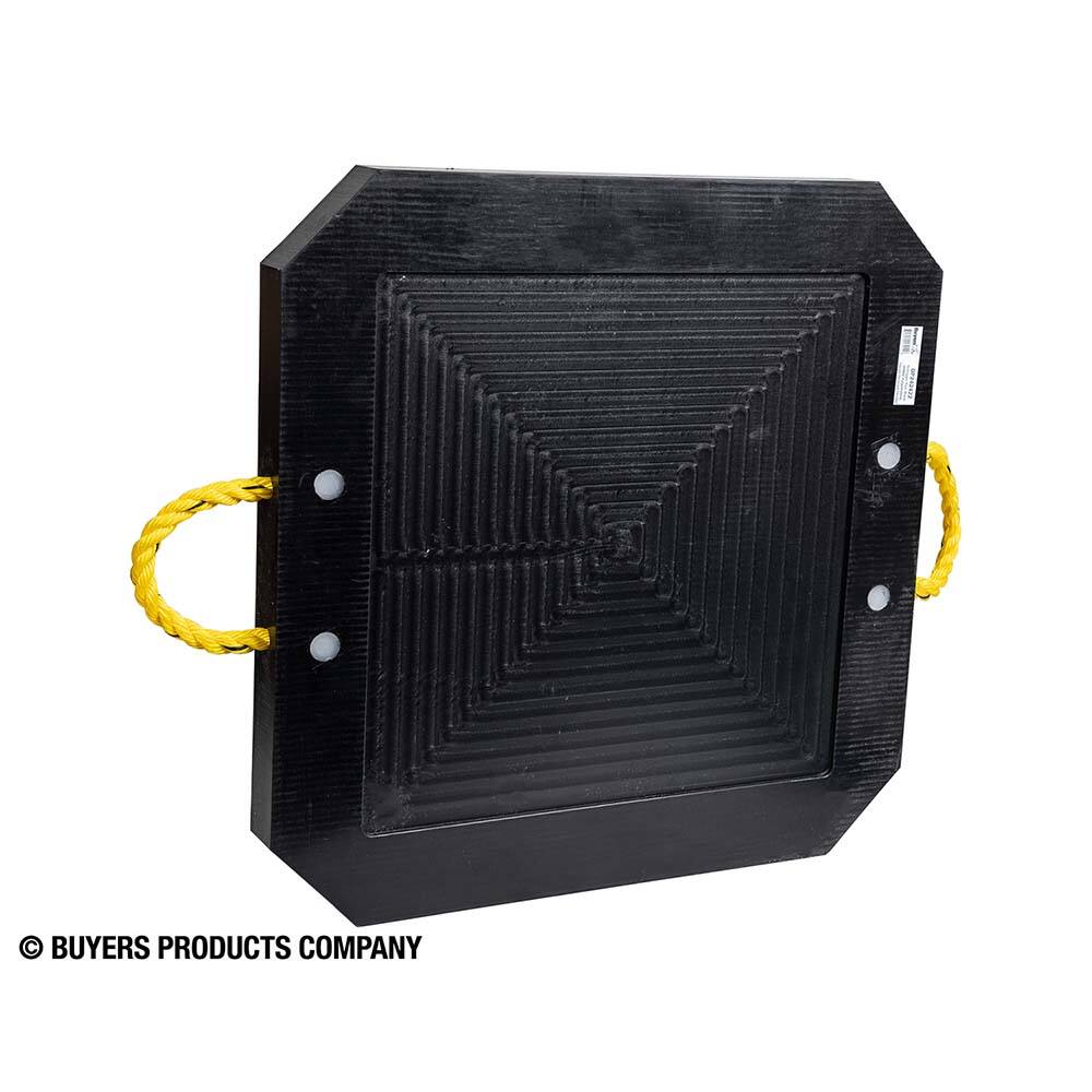 Buyers Products Ultra High Density 2 Inch Thick Poly Outrigger Pads protect concrete and other surfaces from the impact of heavy equipment. They are ideal for aerial lifts, digger derricks, and other heavy equipment. The recessed MPN:OP242422