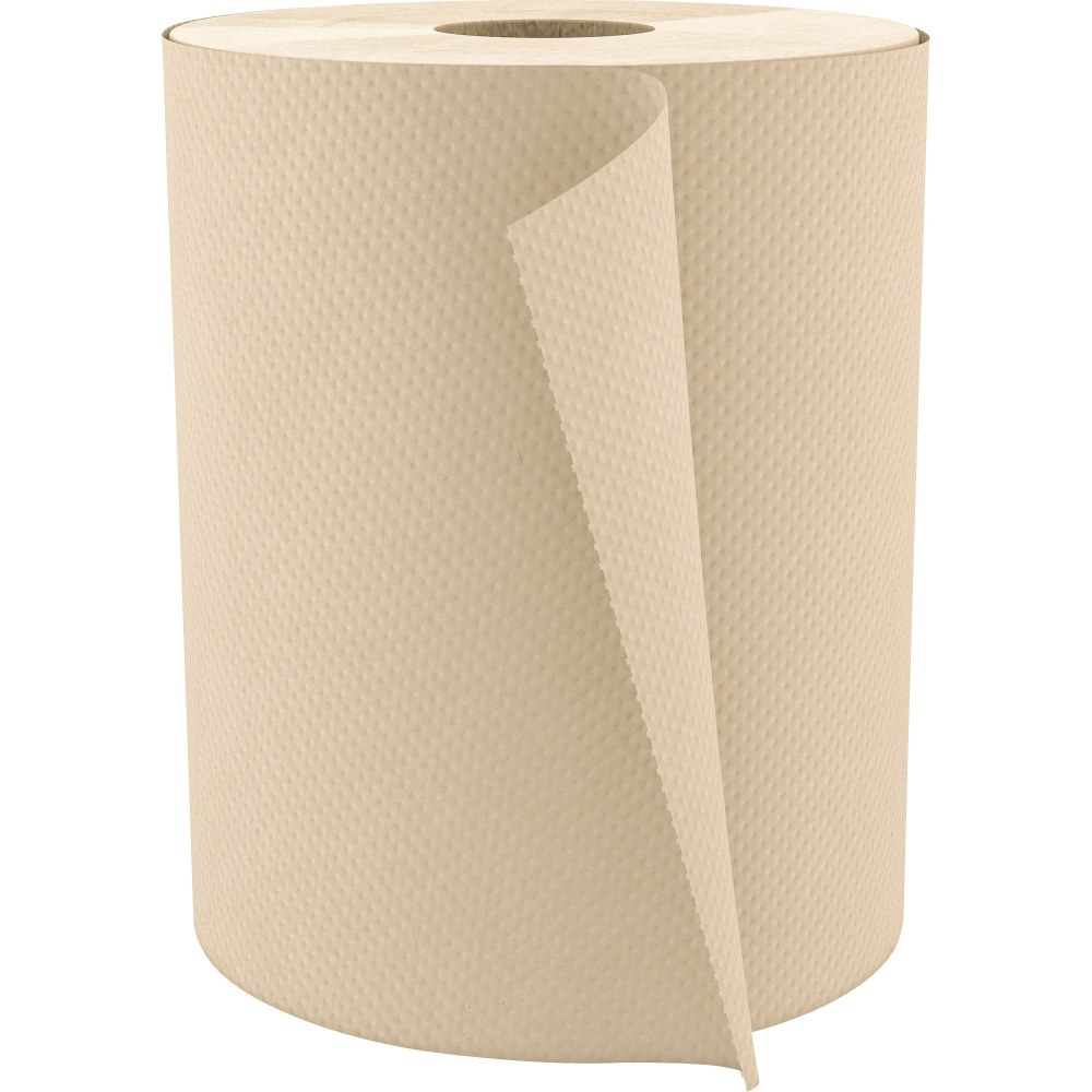 Cascades PRO Select Hardwound Paper Towels - 1 Ply - 7.80in x 600 ft - Natural - Fiber Paper - Absorbent, Eco-friendly - For Hand, Industry, Food Service, Education, Restroom - 12 / Carton MPN:H065
