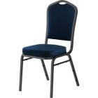 NPS Silhouette Banquet Stacking Chair - Fabric - Midnight Blue - 9300 Series - Pkg Qty 4