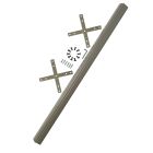 Bush Business Furniture ProPanels X Connector with 66H Post, Taupe/Tan, Standard Delivery