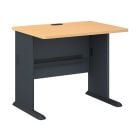 Bush Business Furniture Office Advantage Desk 36inW, Beech/Slate, Standard Delivery