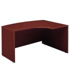 Bush Business Furniture Components L Bow Desk Right Handed, 60inW x 43inD, Mahogany, Standard Delivery