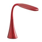 Safco Vivo LED Lighting - 15in Height - 4in Width - LED Bulb - Dimmable, UV Protection Glass, Adjustable Neck - 1300 Lumens - ABS Plastic - Desk Mountable - Red