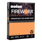 Boise FIREWORX Multi-Use Color Paper, Letter Size (8 1/2in x 11in), 20 Lb, 30% Recycled, FSC Certified, Pumpkin Glow, Ream Of 500 Sheets (Min Order Qty 2)