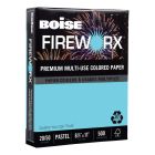 Boise FIREWORX Multi-Use Color Paper, Letter Size (8 1/2in x 11in), 20 Lb, 30% Recycled, FSC Certified, Turbulent Turquoise, Ream Of 500 Sheets (Min Order Qty 5)