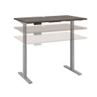 Bush Business Furniture Move 60 Series 48inW x 30inD Height Adjustable Standing Desk, Cocoa/Cool Gray Metallic, Standard Delivery
