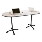 Safco Cha-Cha 36inW Teaming Table With Dry-Erase Top, White/Black