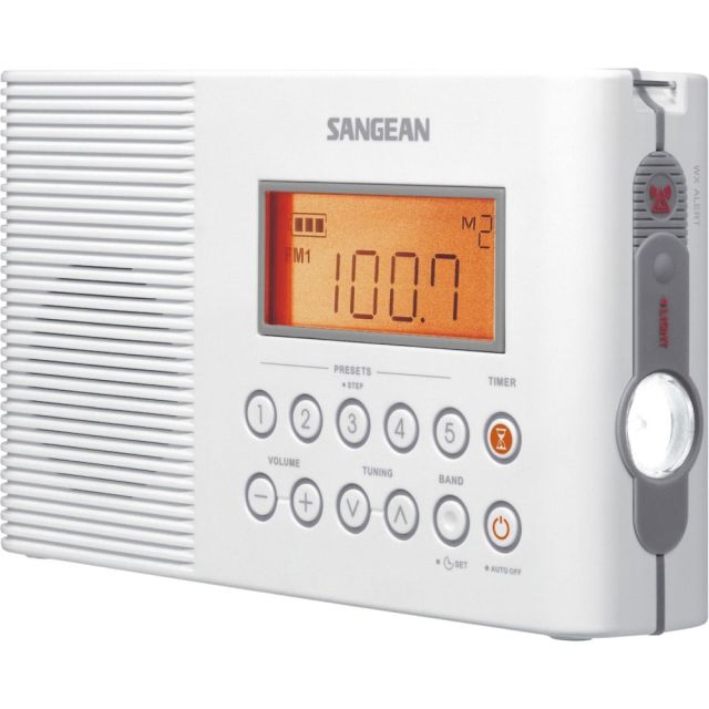 Sangean H201 AM/FM Shower Radio - 5 x AM, 5 x FM Presets H-201