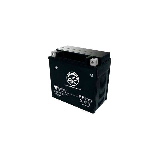 AJC Battery BMW F800ST GS 800CC Motorcycle Battery (2009-2011), 10 Amps, 12V, B Terminals AJC-PS-ATX12-511022
