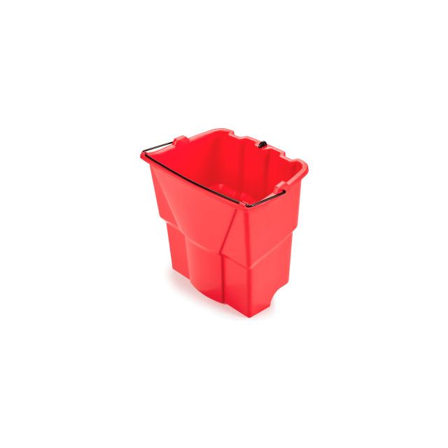 Rubbermaid Commercial Products 35 Qt Wavebrake 2 Dirty Water Bucket Red, Plastic 2064907