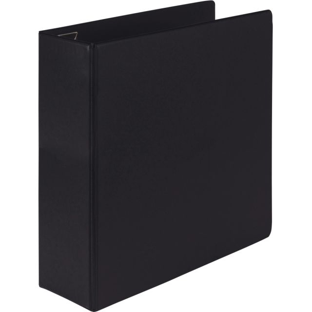 Samsill Earths Choice Label Holder 3-Ring Binder, 4in D-Rings, Black