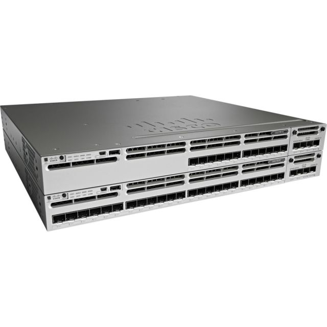 Cisco Catalyst WS-C3850-24S-S Layer 3 Switch - Manageable - 1000Base-X - 3 Layer Supported - 24 SFP Slots - 1U High - Rack-mountable - Lifetime Limited Warranty WS-C3850-24S-S