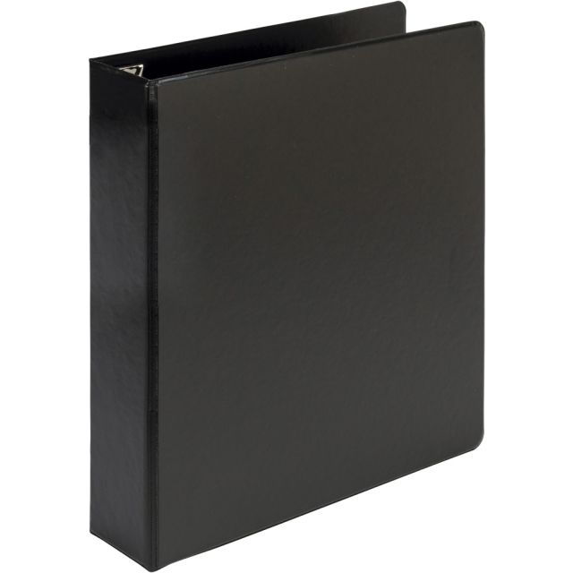 Samsill Earths Choice Label Holder 3-Ring Binder, 1 1/2in D-Rings, Black (Min Order Qty 2)