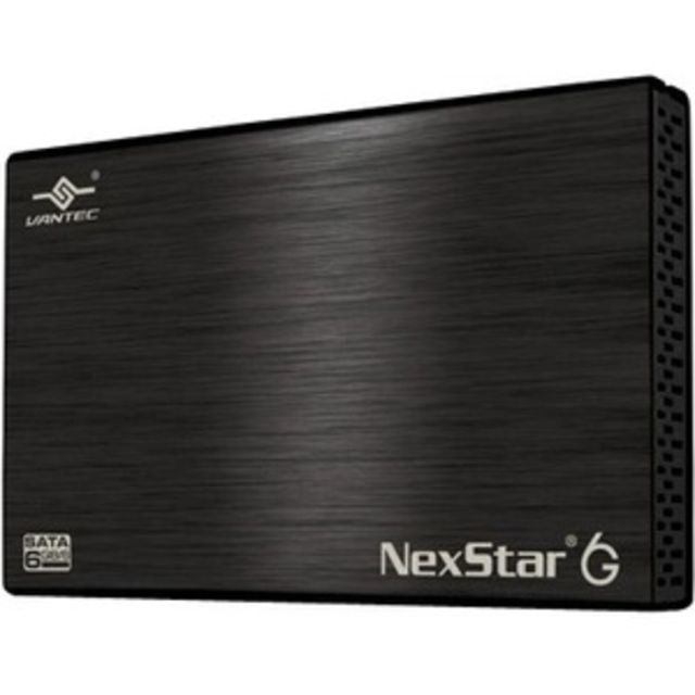 Vantec NexStar 6G NST-266S3-BK Drive Enclosure - USB 3.0 Host Interface External - Black - 1 x 2.5in Bay (Min Order Qty 2) NST-266S3-BK
