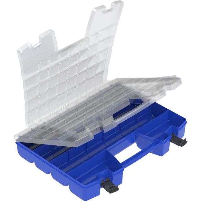 Akro-Mils Portable Organizer, Clear/Blue
