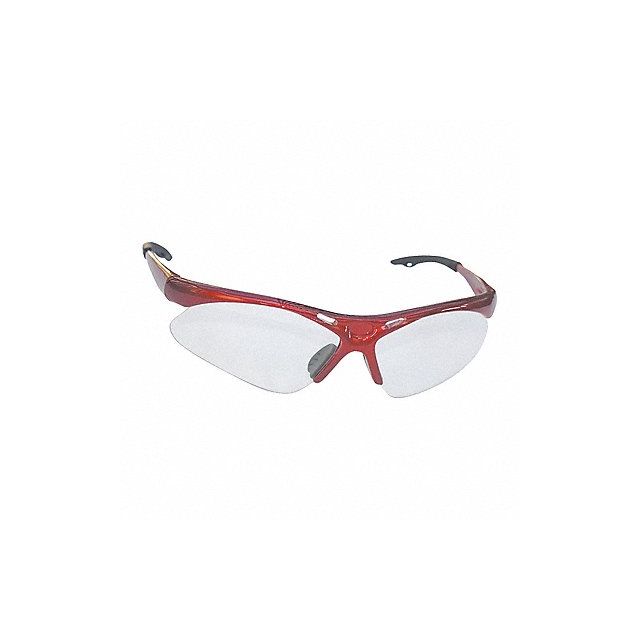 Safety Glasses Red Frame Clr Lens 540-0000
