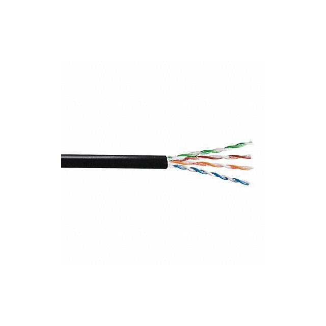 Data Cable Cat 5e 24 AWG 100ft Black 5136100