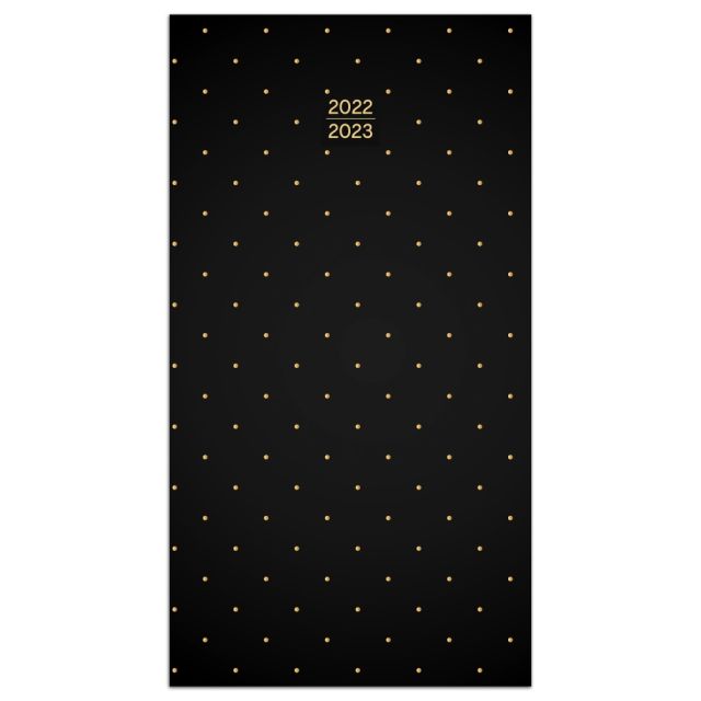 TF Publishing 2-Year Monthly Pocket Planner, 3-1/2in x 6-1/2in, Golden, January 2022 To December 2023 (Min Order Qty 5)