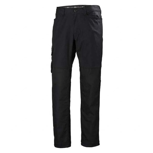 Black Cotton Polyester Elastane General Purpose Pants 77466_990-34/32