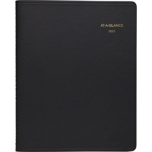 AT-A-GLANCE 13-Month Weekly Planner, 7in x 8-3/4in, Black, January 2022 To January 2023, 7095105