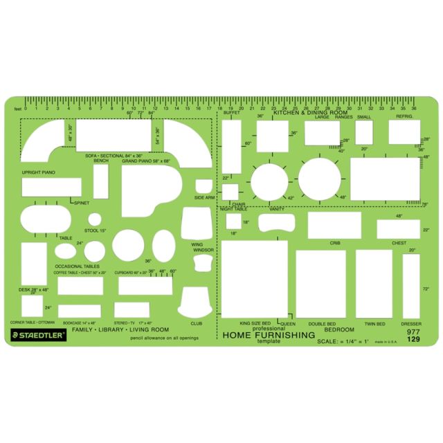 Staedtler Mars Template, House Furnishings (Min Order Qty 3)