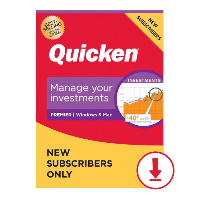 Quicken Premiere 2021, For PC and Apple Mac, Y7T7K6V98YLUAZD