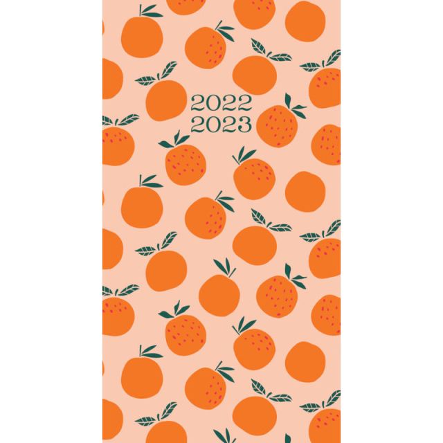 Willow Creek Press 2-Year Monthly Checkbook/Calendar, 3-1/2in x 6-1/2in, Orange Harvest, January 2022 To December 2023 (Min Order Qty 5)