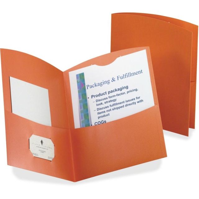 Oxford Contour 2-Pocket Folders, Letter Size, Orange, Box Of 25 Folders