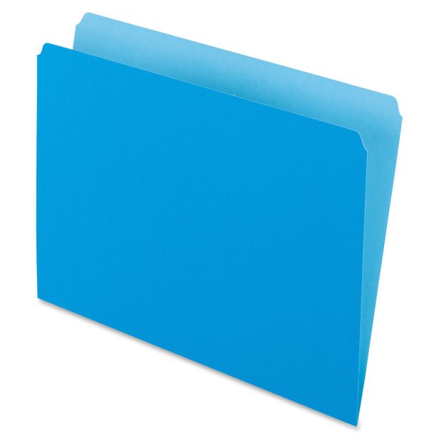 Pendaflex Straight-Cut Color File Folders, Letter Size, Blue, Box Of 100 152BLU