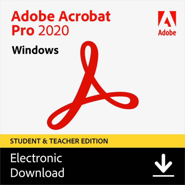 Adobe Acrobat Pro 2020 Student & Teacher 7XVD9C522H783FB