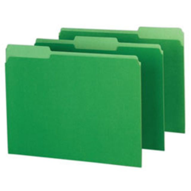 Pendaflex Color Interior File Folders, 1/3 Cut, Letter Size, Bright Green, Pack Of 100 421013BGR