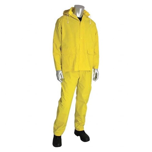 Size 3XL Yellow Waterproof Three Piece Suit