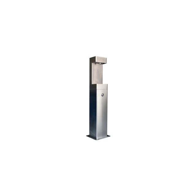 GoVets™ Outdoor Pedestal Bottle Filling Station w/ Filter, Stainless Steel 222F761