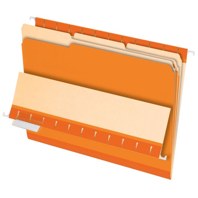 Pendaflex 1/3-Cut Color Interior Folders, Letter Size, Orange, Box Of 100 421013ORA