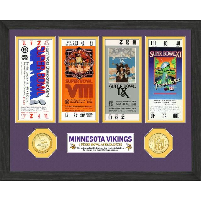 Minnesota Vikings Super Bowl Appearances Ticket Collection MVSBATK