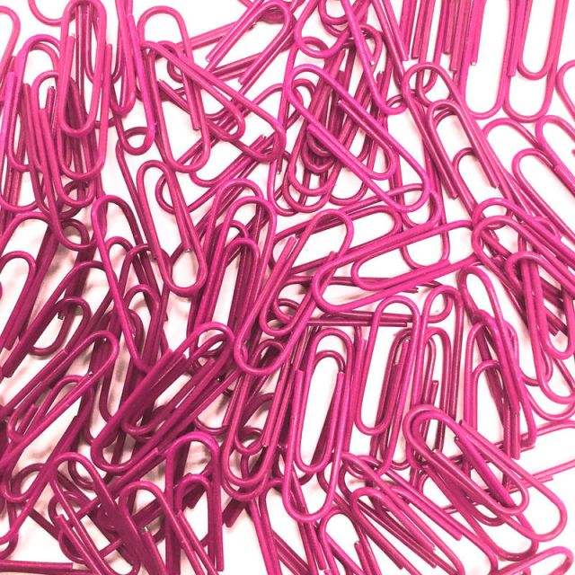 JAM Paper Paper Clips, 1-1/8in, 10-Sheet Capacity, Pink, Carton Of 50,000 Clips 371332135