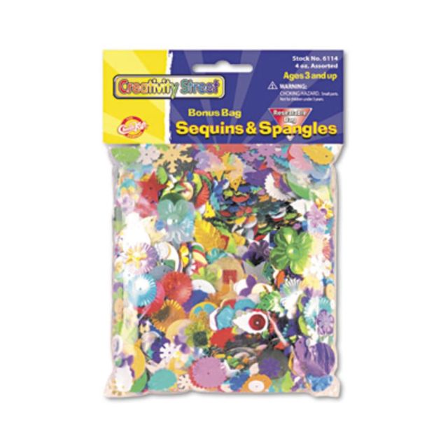 Chenille Kraft Creativity Street Sequins And Spangles, Assorted Colors, 4 Oz (Min Order Qty 3)