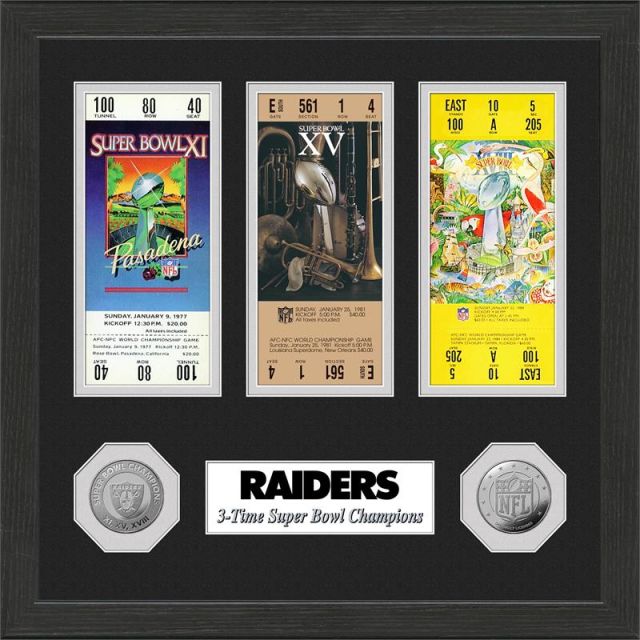 Las Vegas Raiders Super Bowl Ticket Collection ORSB3TK