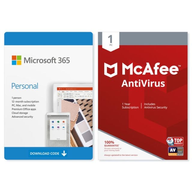 Microsoft 365 Personal - McAfee Antivirus YTDREBJSC7J4JHA