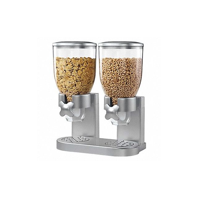 Double Cereal/Snack Dispenser-Slv/Slv KCH-06124