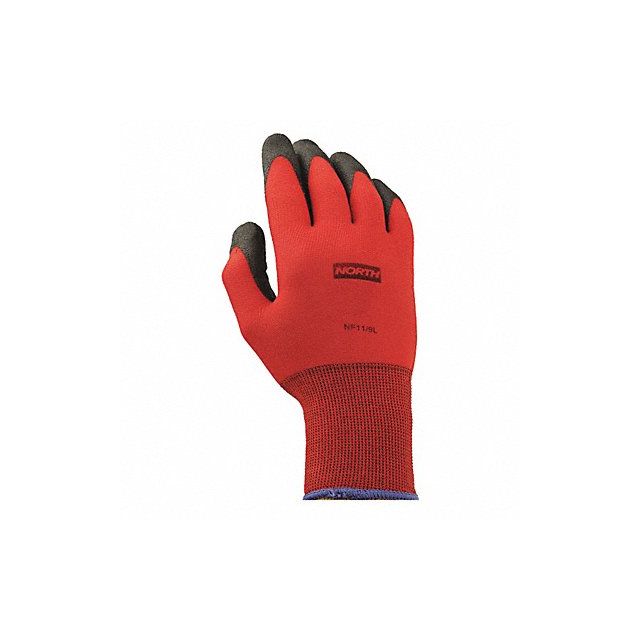 NorthFlex Red Foamed PVC Gloves 9L PK12