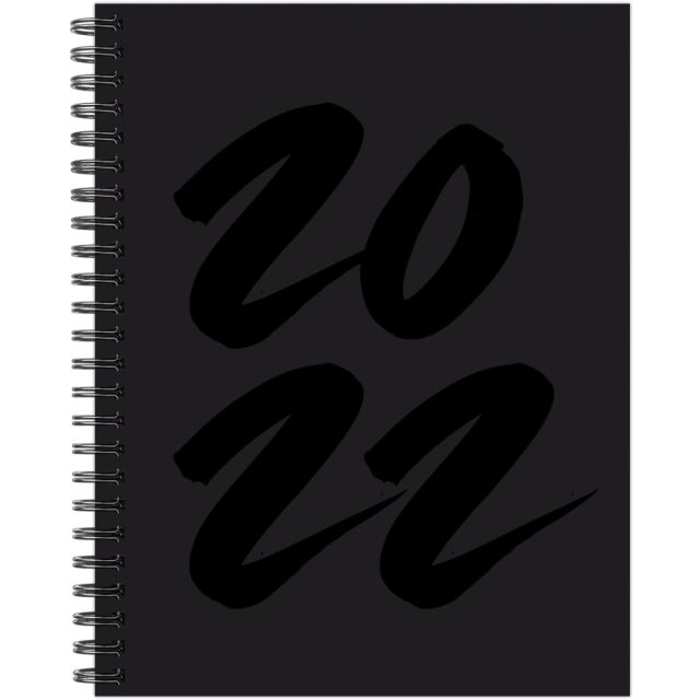 Willow Creek Press Weekly/Monthly Softcover Planner, 8-1/2in x 11in, Black Mono, January To December 2022