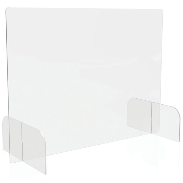 Deflect-O Polycarbonate Countertop Barriers, 23inH x 31inW x 1/8inD, Clear, Set Of 2 Barriers