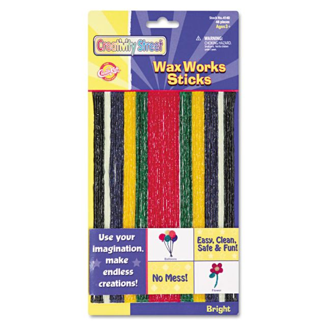 Creativity Street Wax Works Sticks, 8in, Bright Hues, Pack Of 48 (Min Order Qty 5) 4170