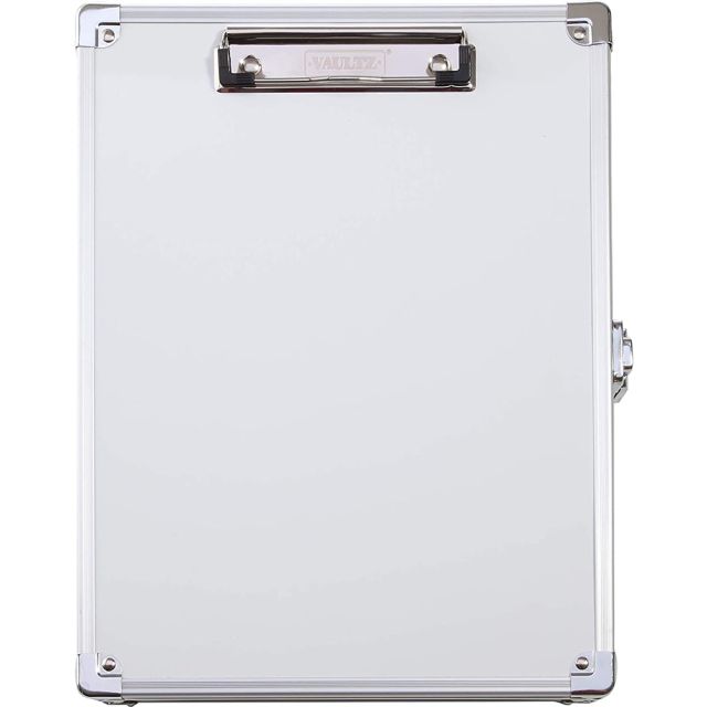 Vaultz Locking Storage Clipboard, 2in x 10in, White