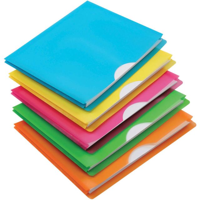 Pendaflex File Jackets, 9-1/2in x 11-3/4in, Assorted Colors, Pack Of 5 Jackets (Min Order Qty 3)