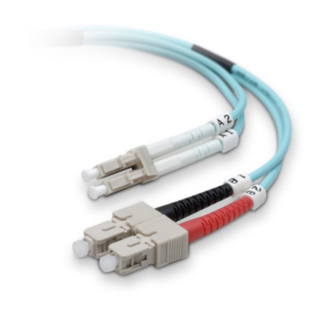 Belkin 10 Gb Fiber Optic Duplex Cable - LC Male - SC Male - 98.43ft - Aqua F2F402L7-30M-G
