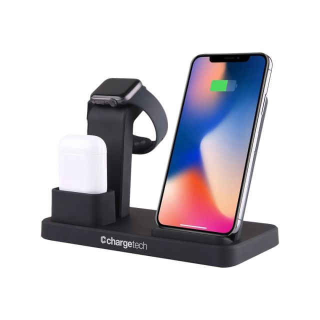 ChargeTech 3-in-1 Wireless Charger With Stand, CT-300008
