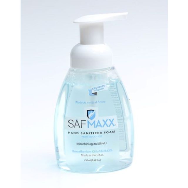 Case of 12 SafMAXX Alcohol-Free Hand Sanitizer 250ml (8.45 oz)