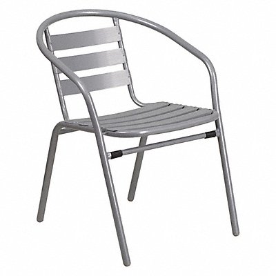 Chair w/Aluminum Slats Silver MPN:TLH-017C-GG